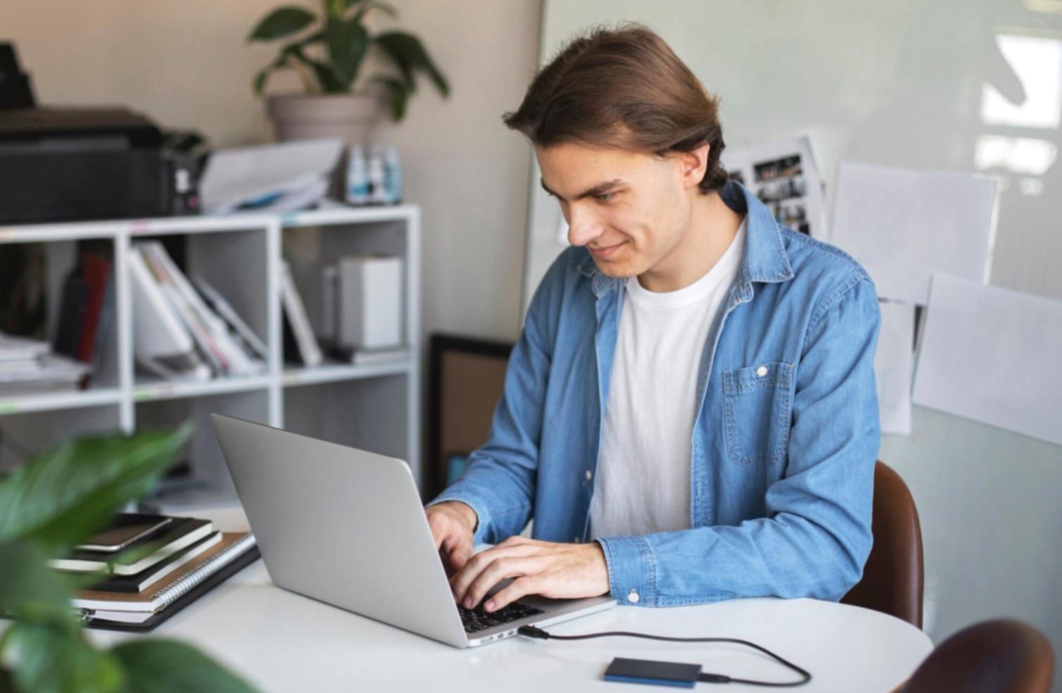 Investment planning workspace with charts and documents